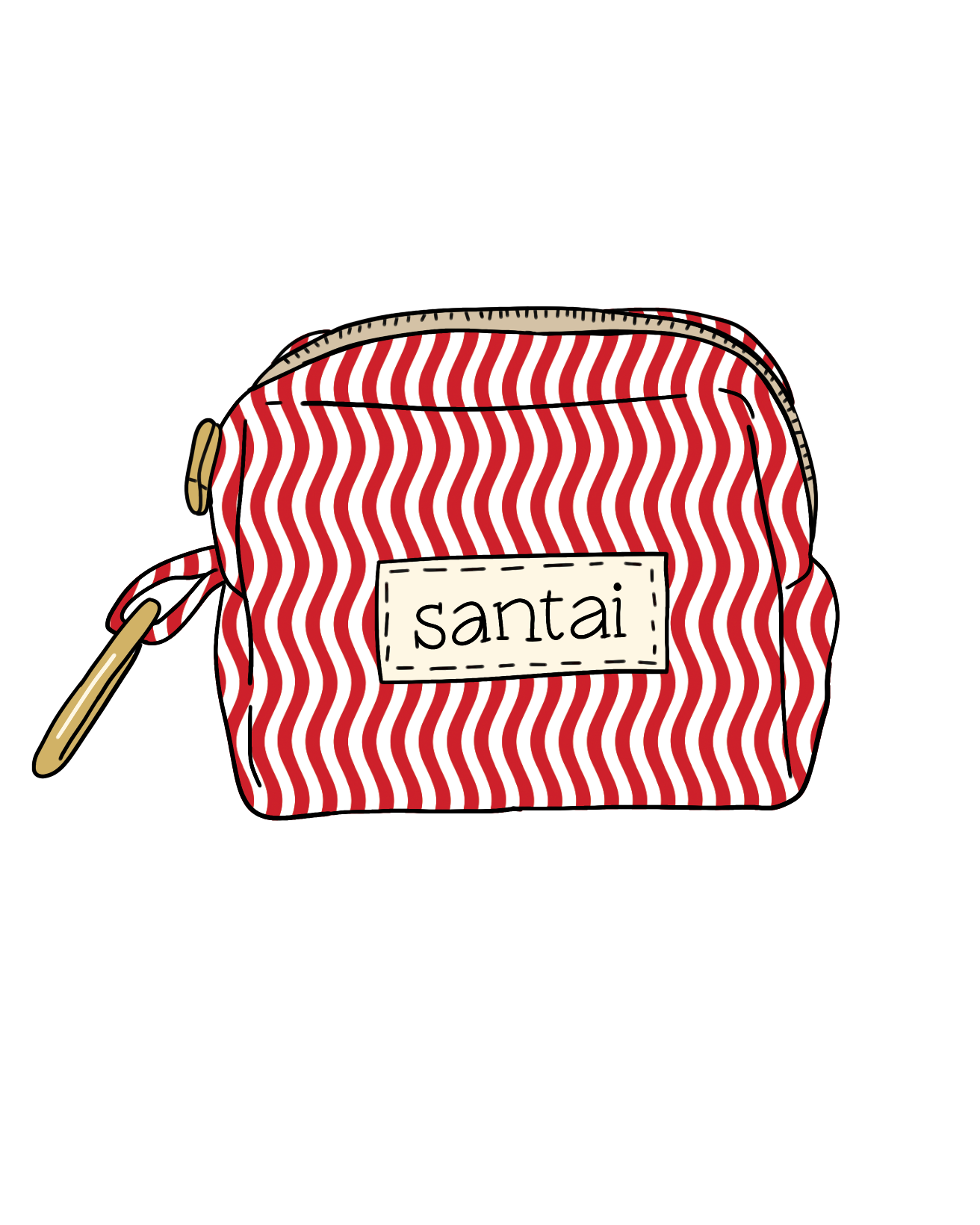 Candy Cane Bag Charm