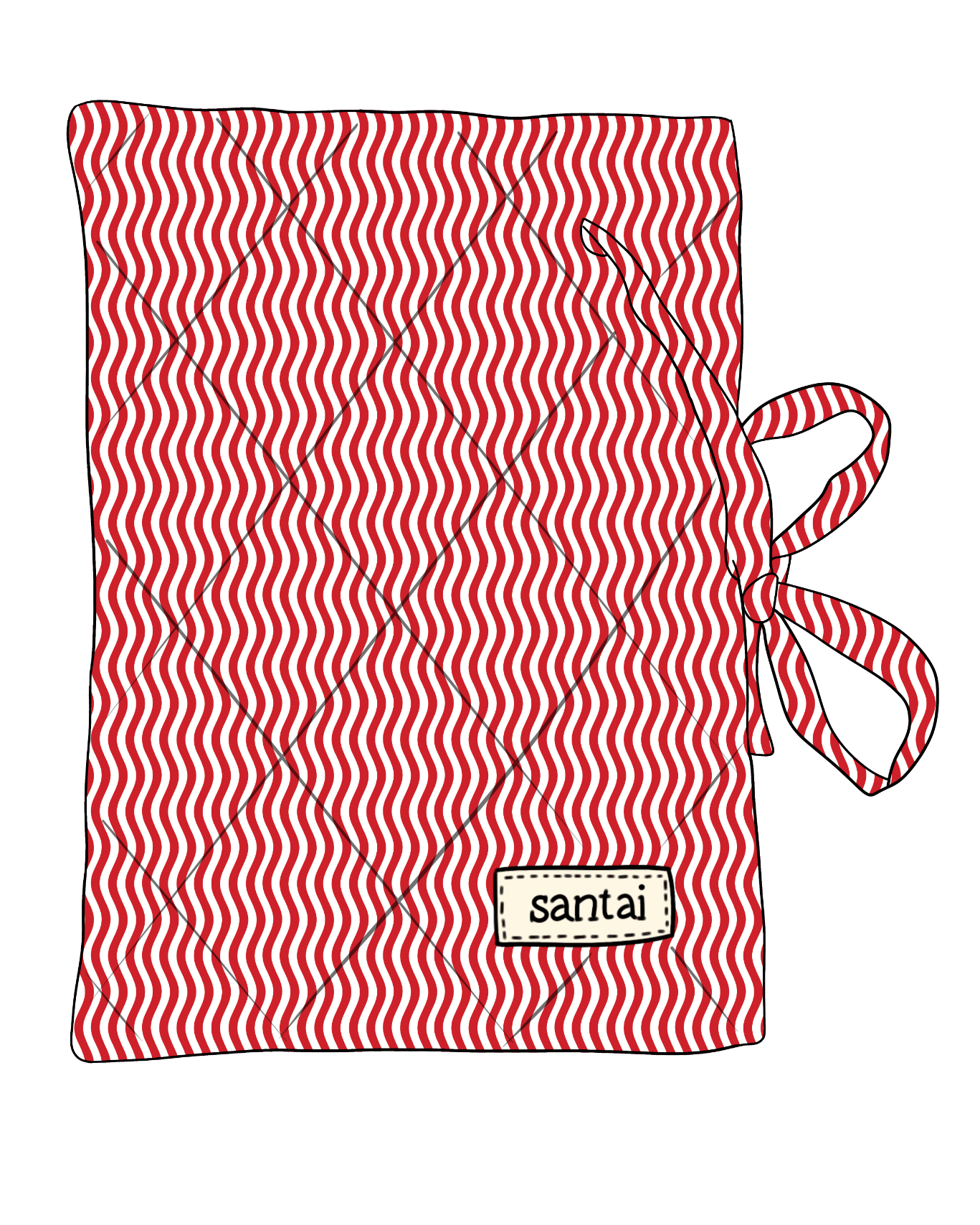 Candy Cane Book Sleeve