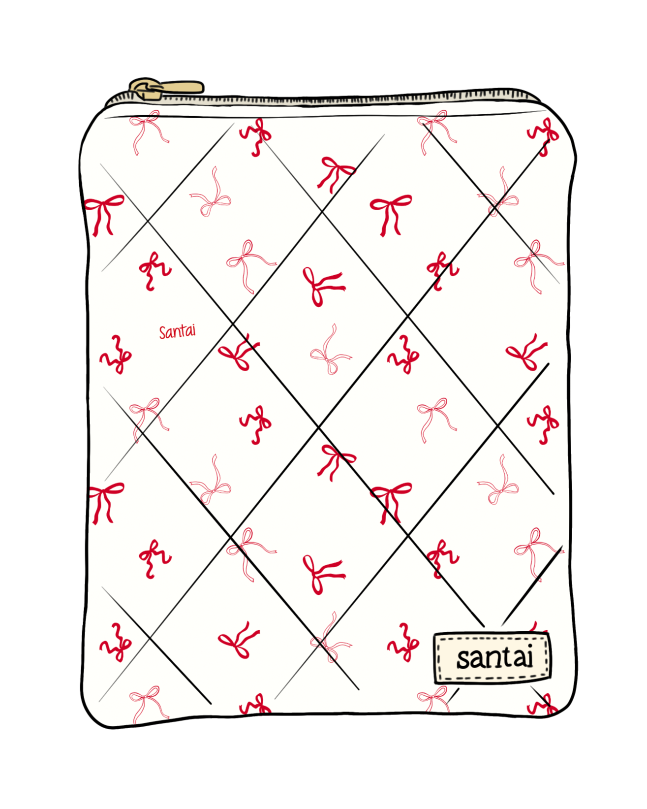Red Ribbons E-Reader Sleeve